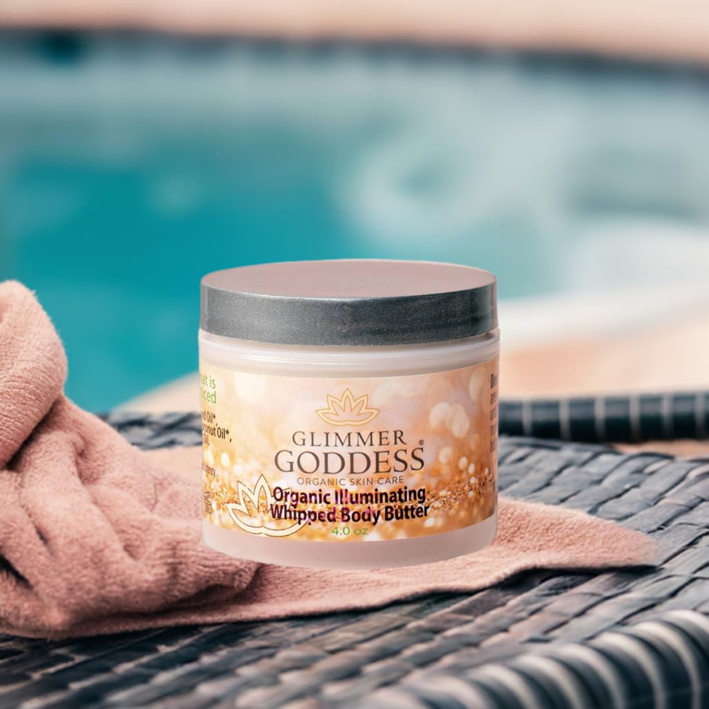 Glimmer Goddess nourishing skin with long-lasting hydration.