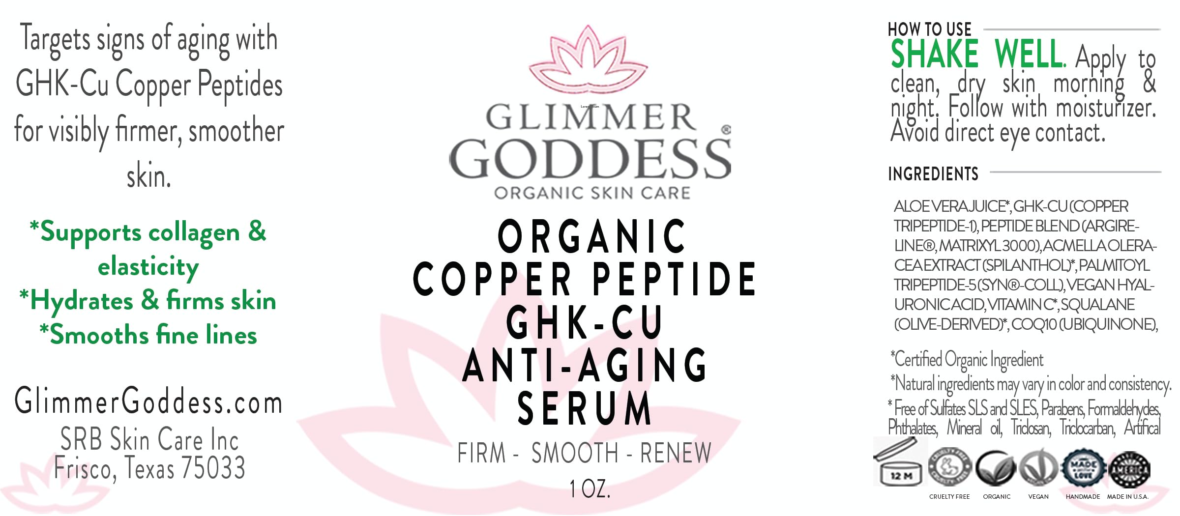 Glimmer Goddess serum-application-routine suggests versatile day or night use.