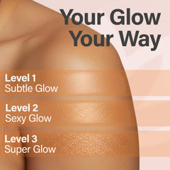 Glimmer Goddess Shimmer Body Butter satin sheen provides long-lasting, non-greasy glow.