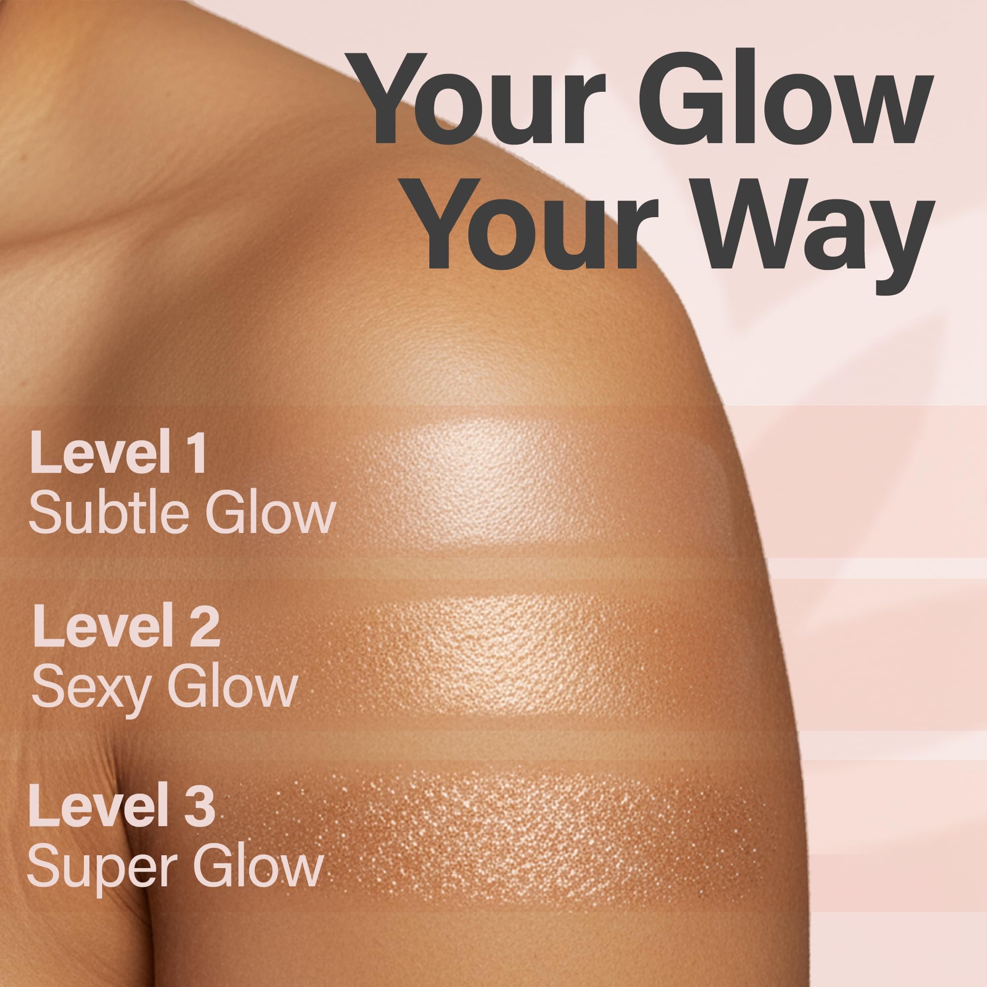 Skin shows luminous finish after applying Shimmer Butter