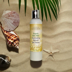 Glimmer Goddess vegan cruelty-free label signals a clean sunless tanning option.