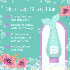 Glimmer Wish coconut and macadamia oils nourish hair for moisture and shine.