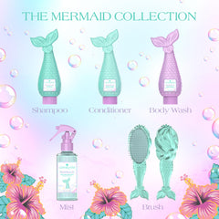 Glimmer Wish Mermaid Kids Body Wash island scent illustration on packaging.