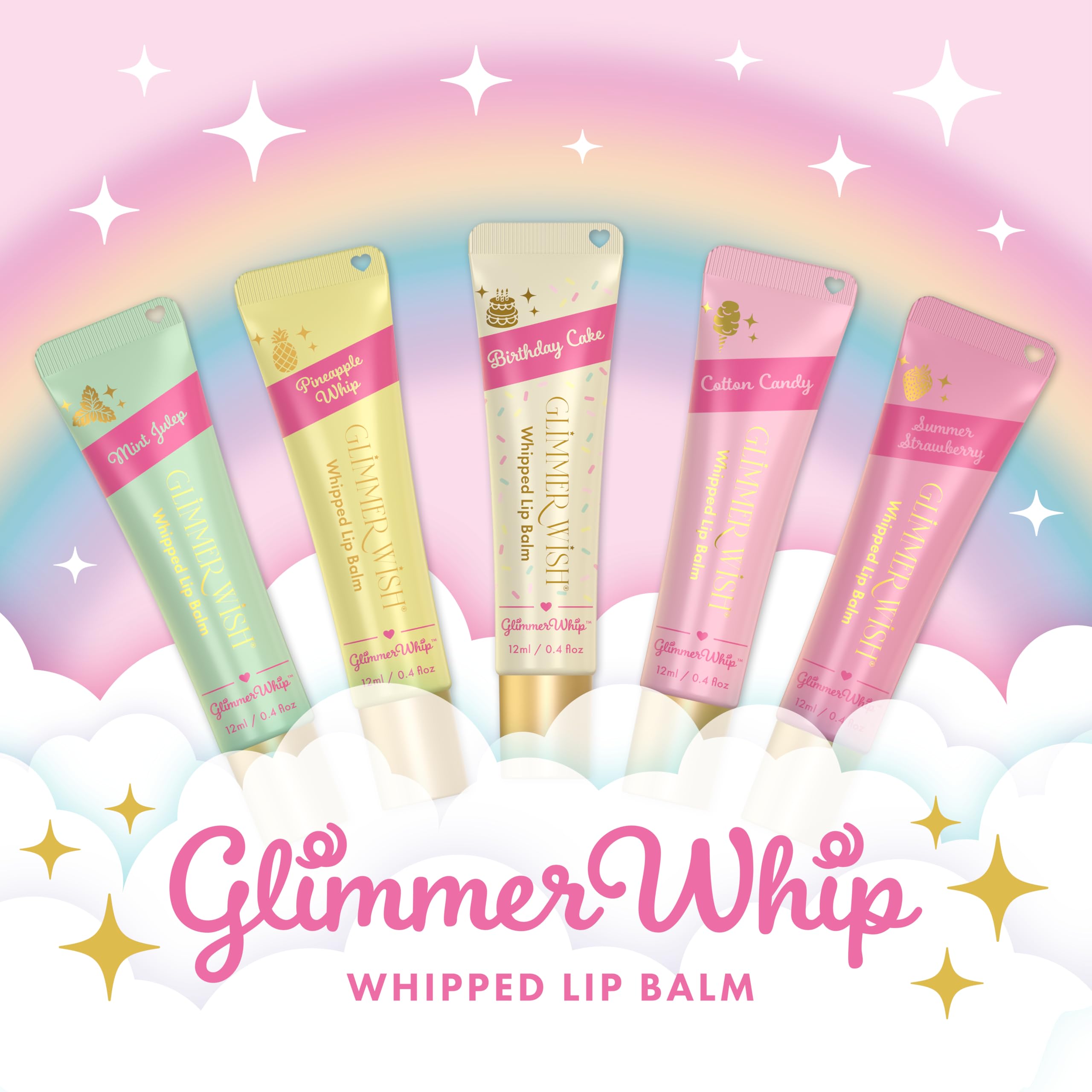 Glimmer Wish vegan cruelty-free ingredients label on the tube