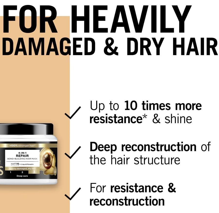 Applying Gliss mask on damp hair to boost detangling