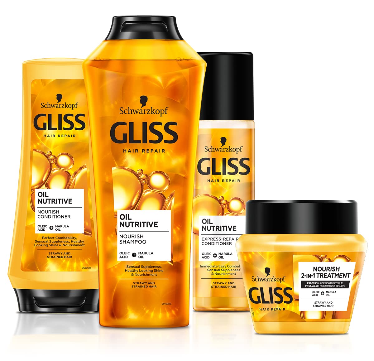 GLISS Kur Hair Repair Mask jar close-up showing rich oils for intense care.