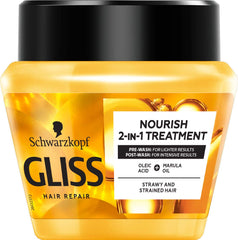 GLISS Kur Oil Nutritive Serum bottle pour for silky shine and smooth ends.