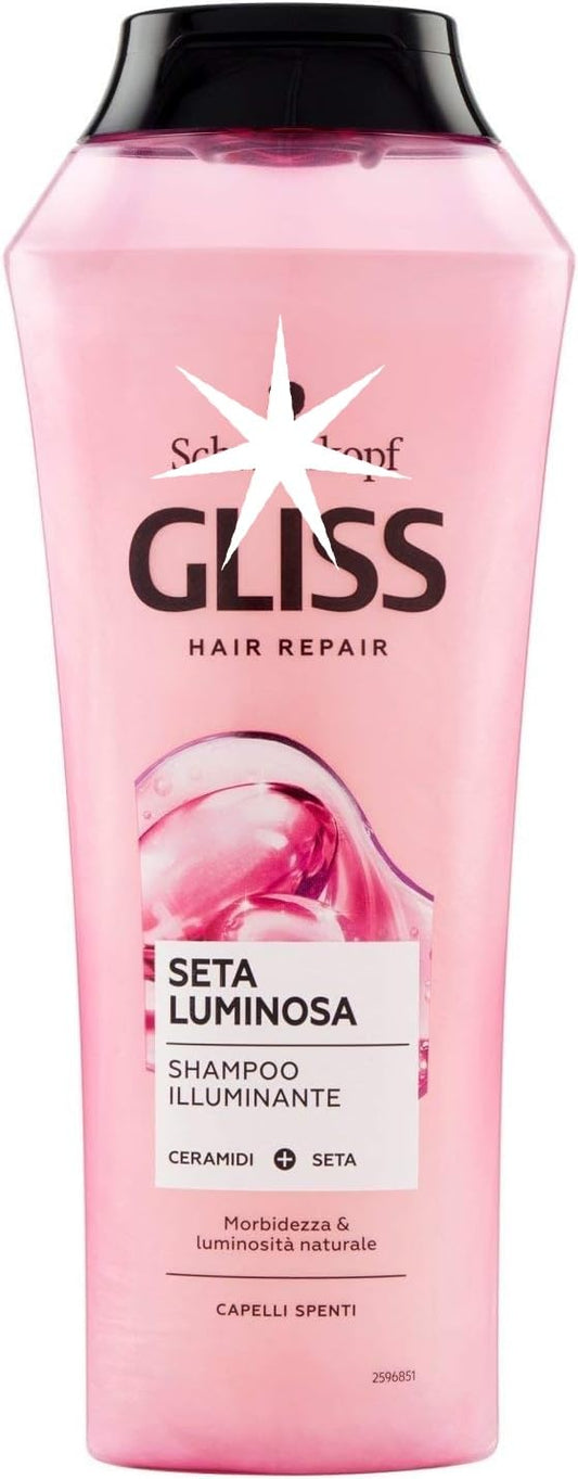 Gliss Liquid Silk Shampoo foam close-up showing rich lather and cleansing