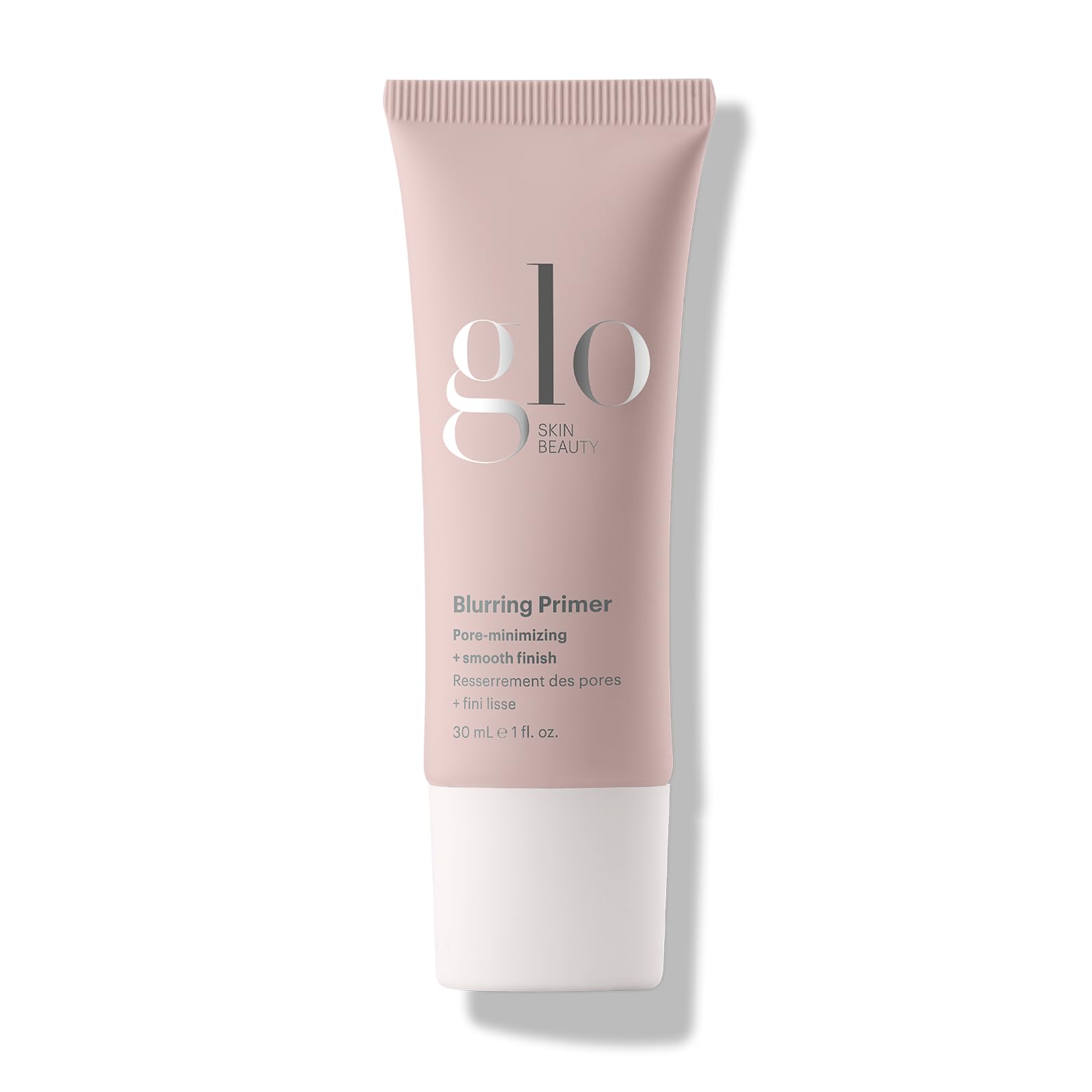 Glo Skin Beauty Blurring Primer ceramides bottle highlights pore-minimizing formula.