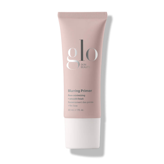 Glo Skin Beauty Blurring Primer ceramides bottle highlights pore-minimizing formula.