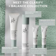Glo Skin Beauty bottle on vanity with clean skincare