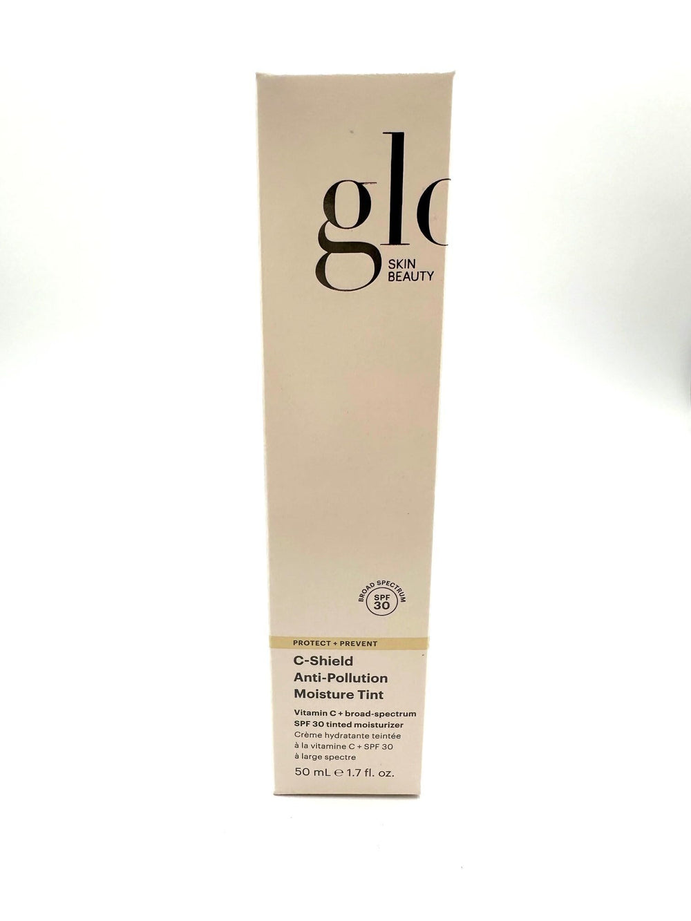 Glo Skin Beauty C-Shield application on cheek demonstrates even coverage.
