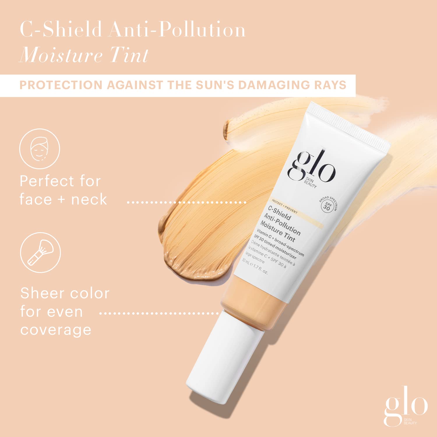 Glo Skin Beauty C-Shield SPF 30 protects skin while delivering a sheer, radiant glow