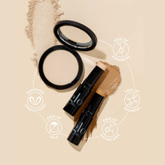 Glo Skin Beauty foundation stick hydrates with Hyaluronic Acid for comfortable wear.