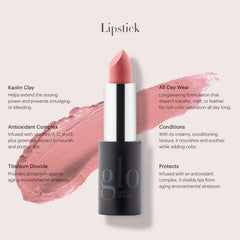 Glo Skin Beauty Lipstick Dune magnetic cap keeps product clean and secure.