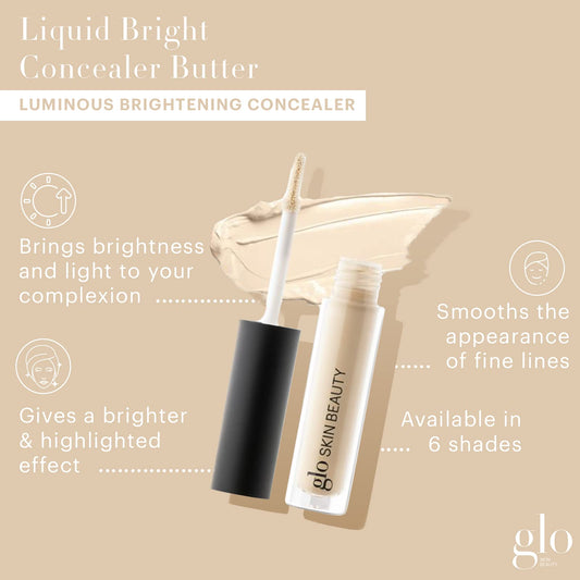 Glo Skin Beauty concealer swatch in Butter brightens and evens skin tone.