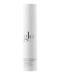 Glo Skin Beauty Oil Control Emulsion bottle demonstrates shine reduction for a balanced complexion.
