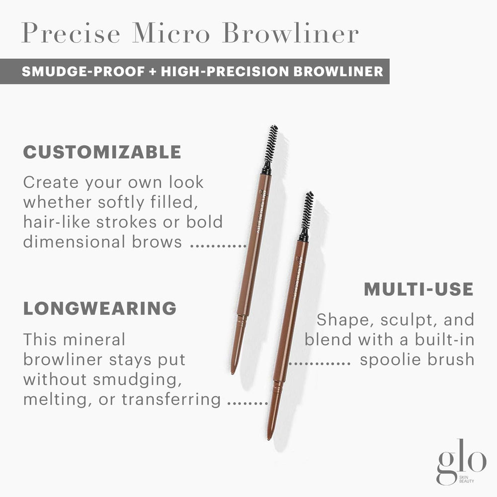 Glo Skin Beauty Browliner Blonde delivering fine hair-like strokes.