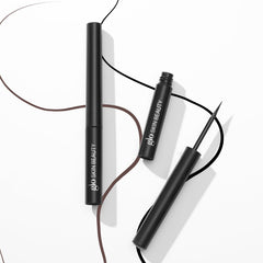 Glo Skin Beauty Precision Liquid Eyeliner Dark Brown upper lash line definition example.