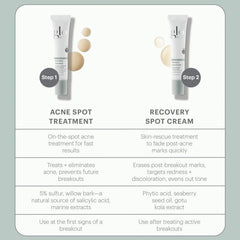 Glo Skin Beauty Recovery Spot Cream applied to the cheek shows blendable finish