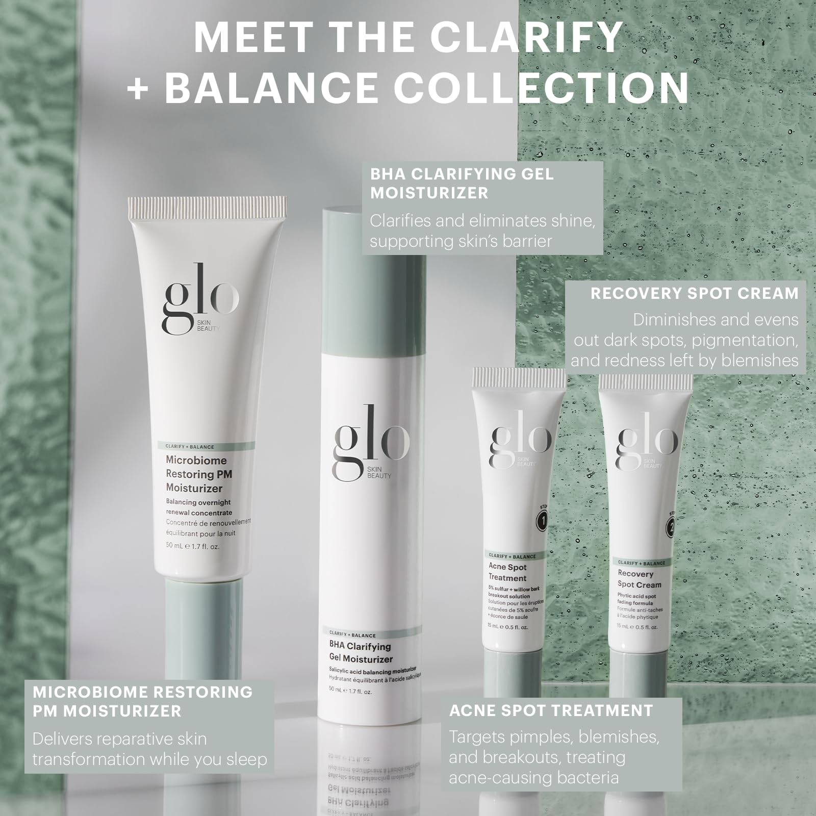 Glo Skin Beauty Recovery Spot Cream with seaberry oil bottle highlights nourishing ingredient