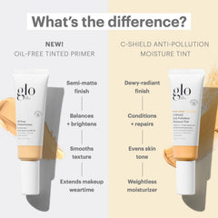 Sheer coverage look from Glo Skin Beauty primer for natural skin tone balance.