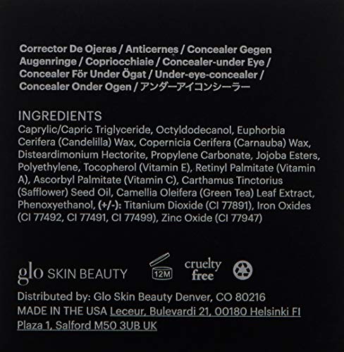 Glo Skin Beauty Under Eye Concealer Duo applied to under-eye area for brightening.