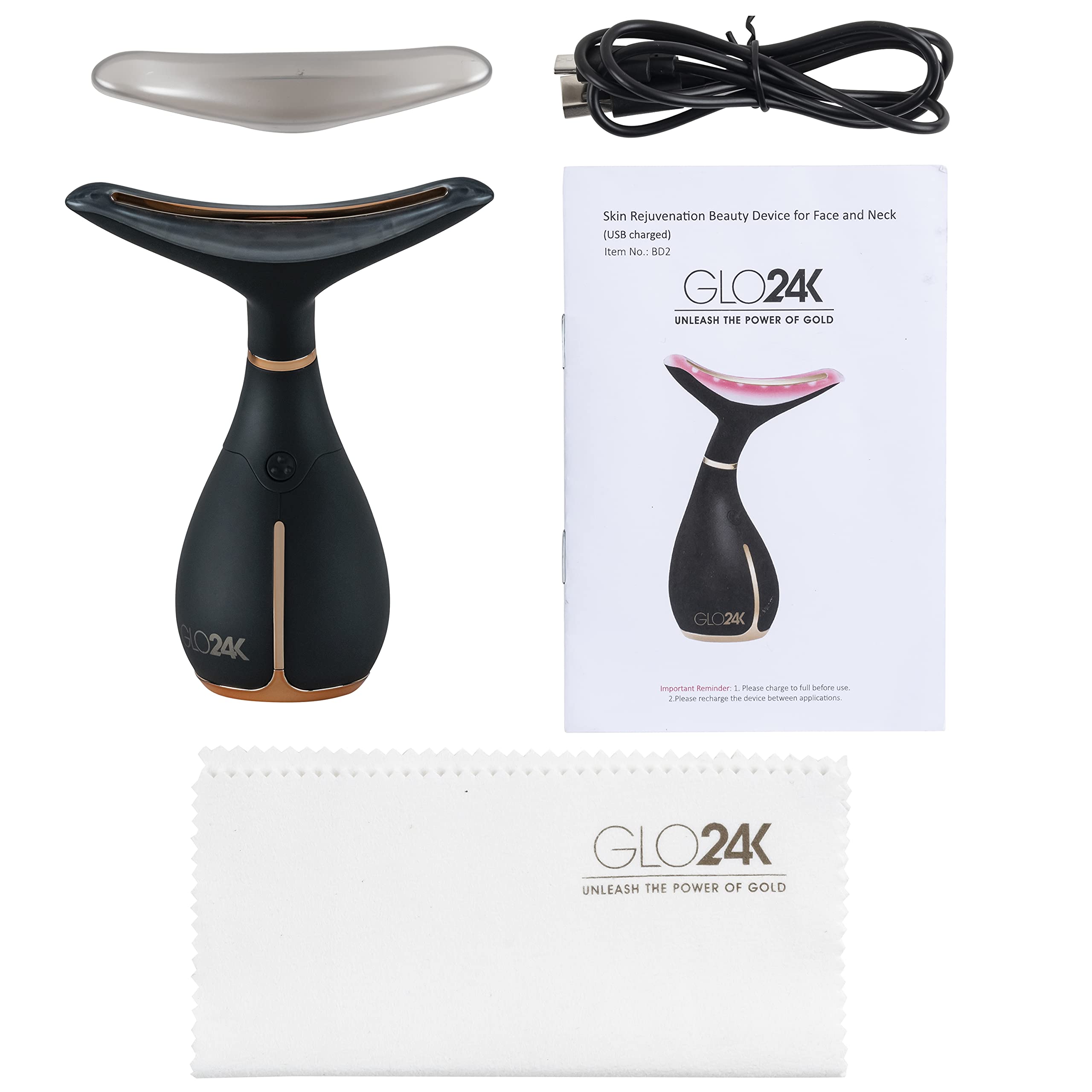 GLO24K 24k moisturizing day cream hydrates neck and face.