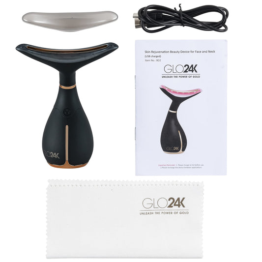 GLO24K 24k moisturizing day cream hydrates neck and face.
