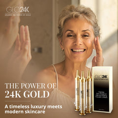 GLO24K Instant Facelift Cream glow after use and texture improvement