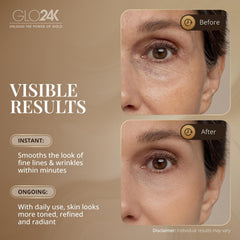 GLO24K Instant Facelift Cream application technique for easy layering