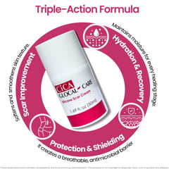 Application of GlocalCare CICA scar cream under makeup for daily use.