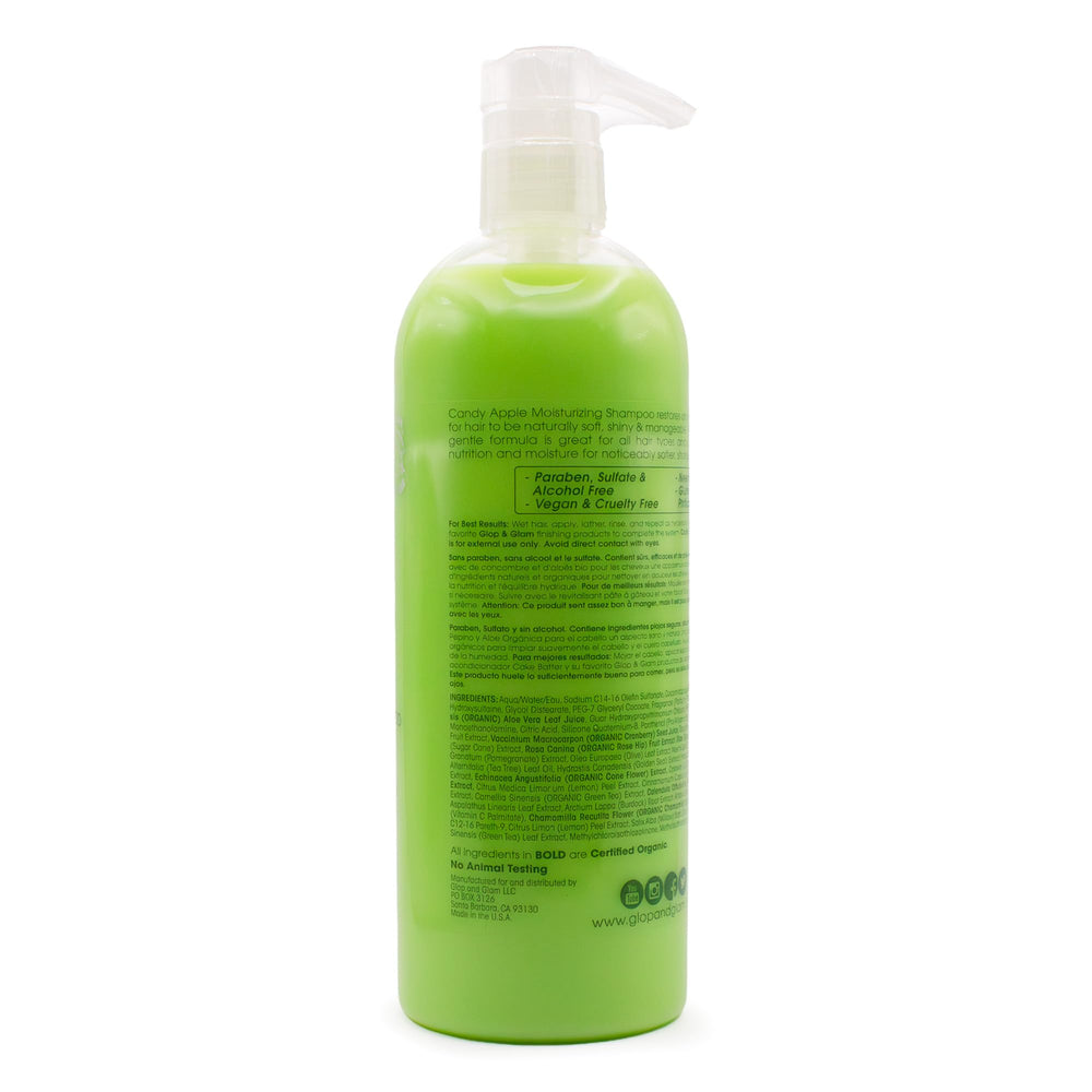 Glop and Glam Candy Apple Shampoo after-use hair looks softer and shinier.