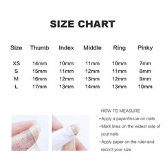 GLORS set of 10 nails with jelly adhesive tabs for quick application