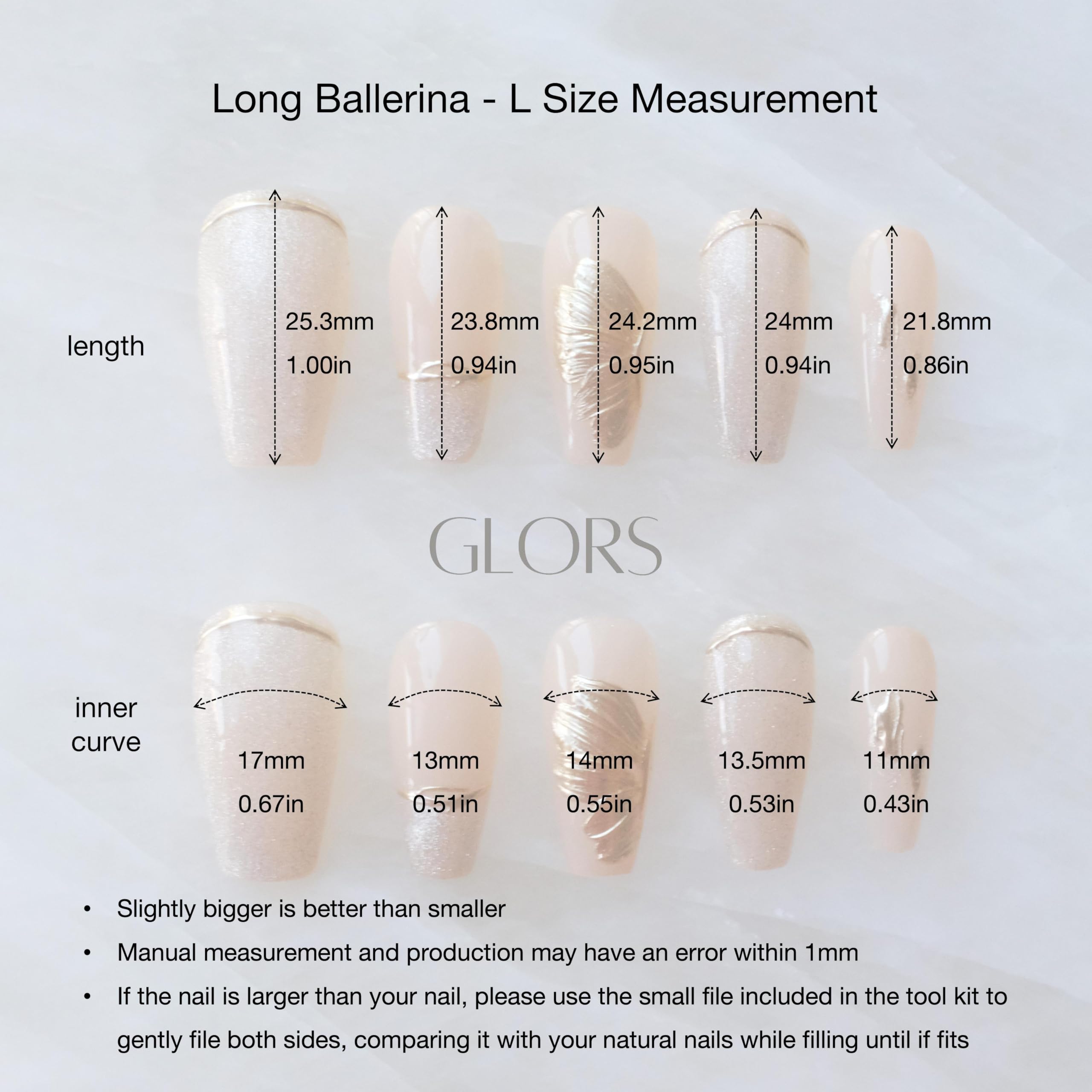 GLORS at-home easy-application nails save time without sacrificing polish quality.