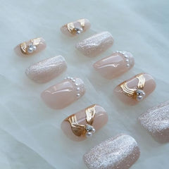 GLORS gold accent finish adds subtle shine to evening looks