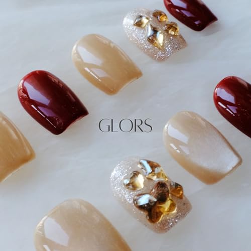 GLORS Purely Handmade nails with short square shape for daily wear