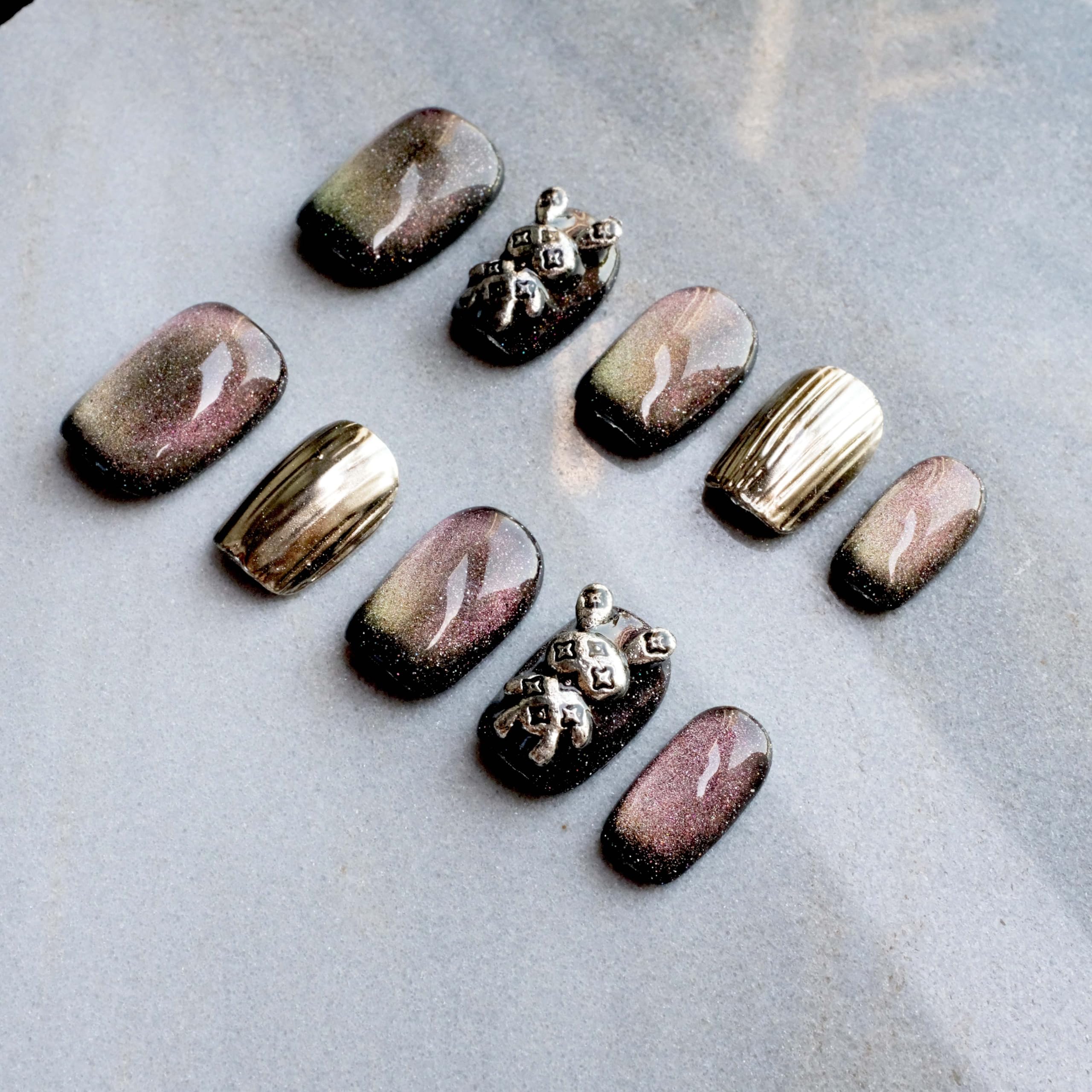 GLORS packaging for the Purely Handmade press-on nails