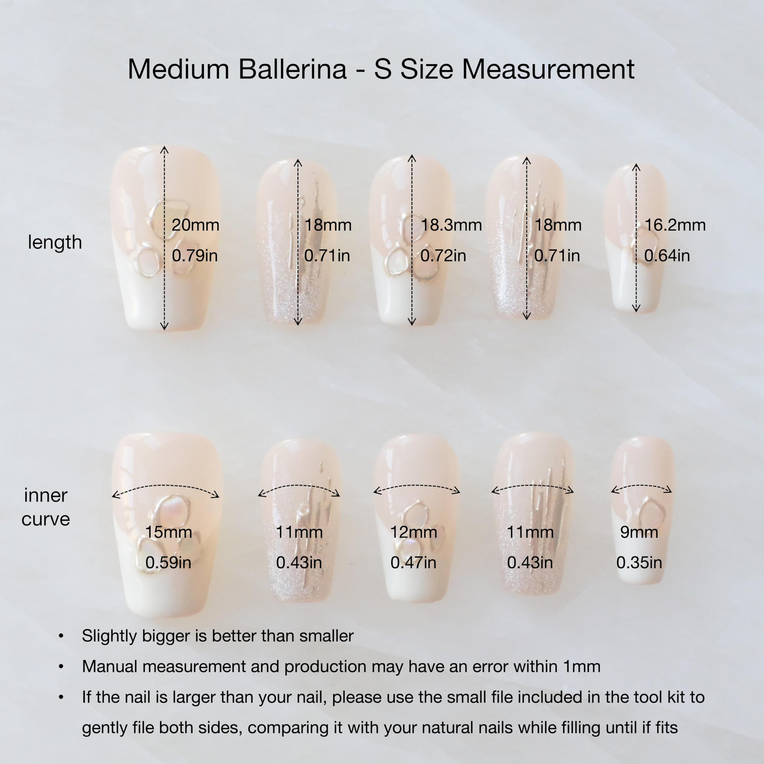 GLORS Purly varied-size nails ensure a seamless fit.