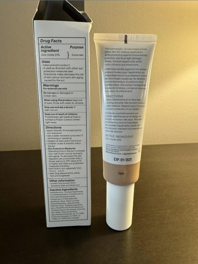 Glo Skin Beauty blue light protection icon on packaging