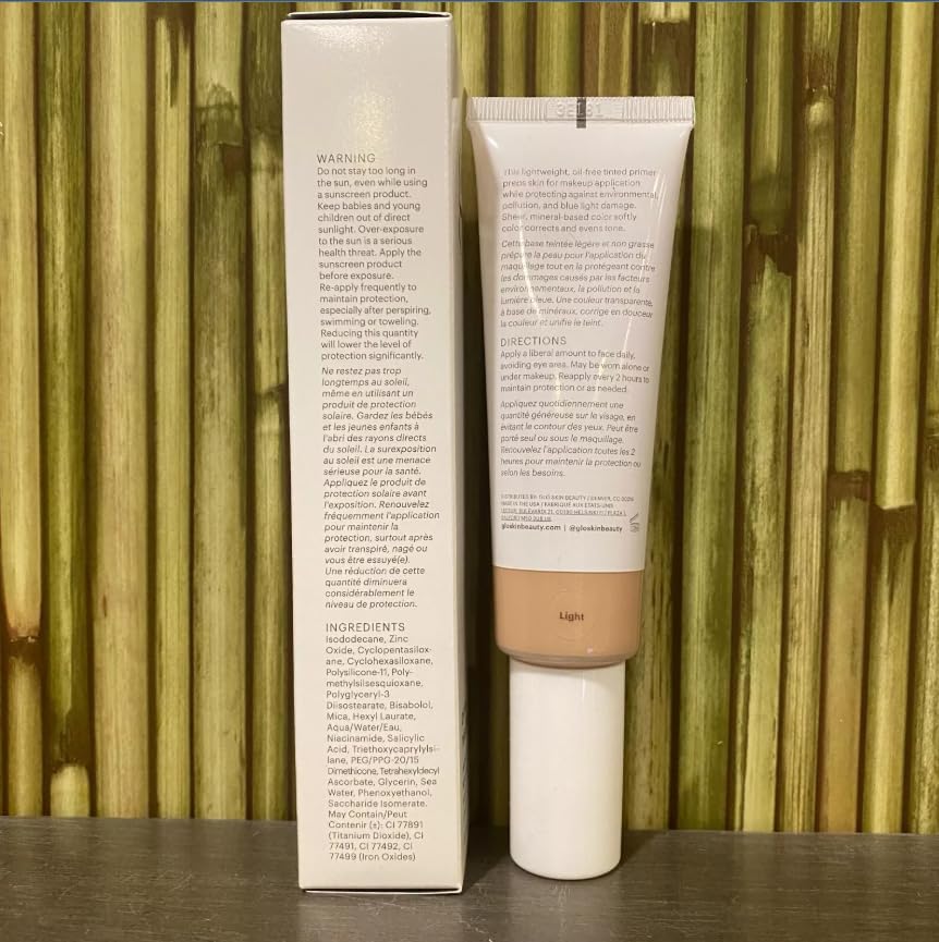 Glo Skin Beauty SPF 30 protection label on primer