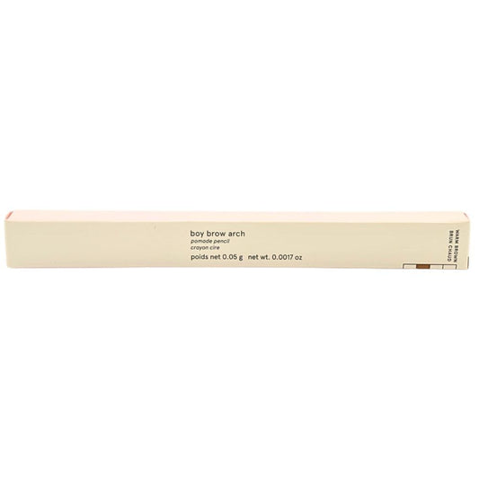 Glossier Boy Brow Arch 2-in-1 pencil tip edge creates precise, hair-like strokes for natural definition.