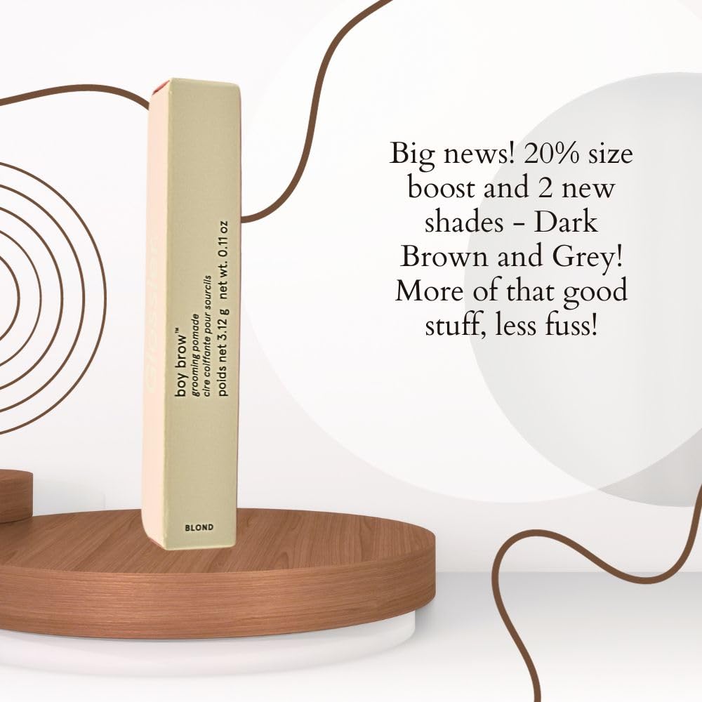 Glossier Boy Brow collagen conditioning for healthier looking hairs.
