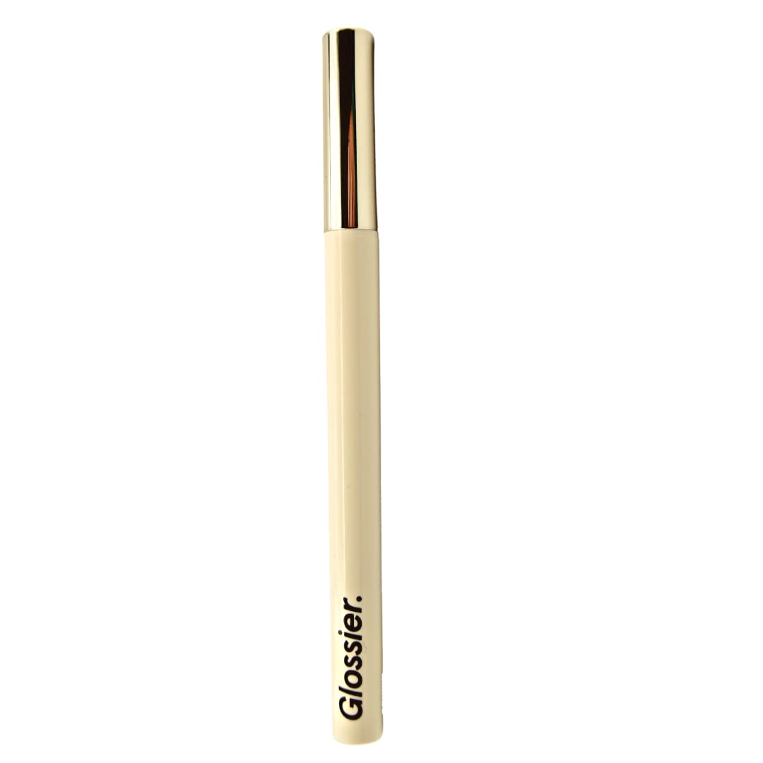 Glossier Brow Flick flow-through brush close-up shows natural looking micro-strokes