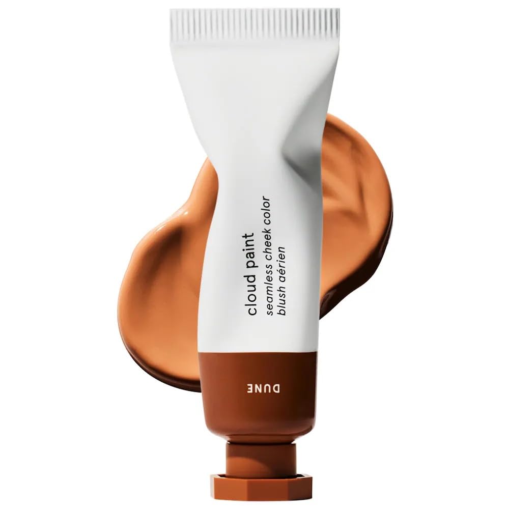 Glossier Cloud Paint Dune squeeze-tube packaging for precise application and buildable color.