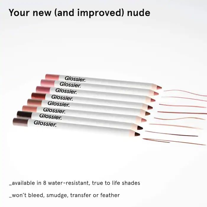 Glossier Flush Lip Liner creamy formula glides on smoothly for a comfortable wear.