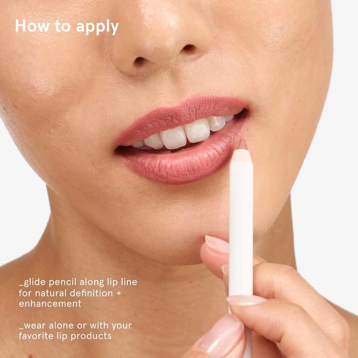 Glossier Flush Lip Liner precise application helps shape the lip line with control.