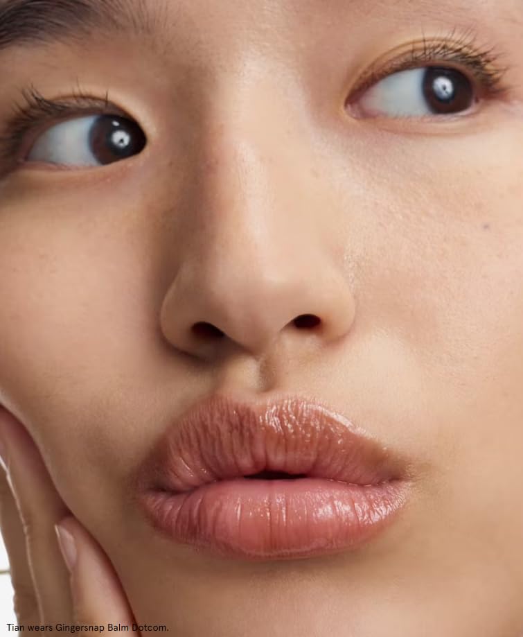 Glossier Balm Dotcom Gingersnap used on cuticles and elbows for dry skin.