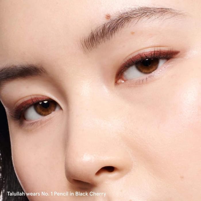 Glossier Lip Liner Black Cherry pencil tip close-up for precise edging.