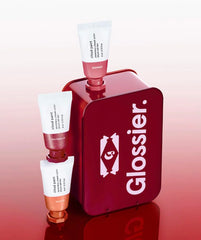Glossier Mini Cloud Paint Afterglow swatch delivers soft mauve flush for daily wear